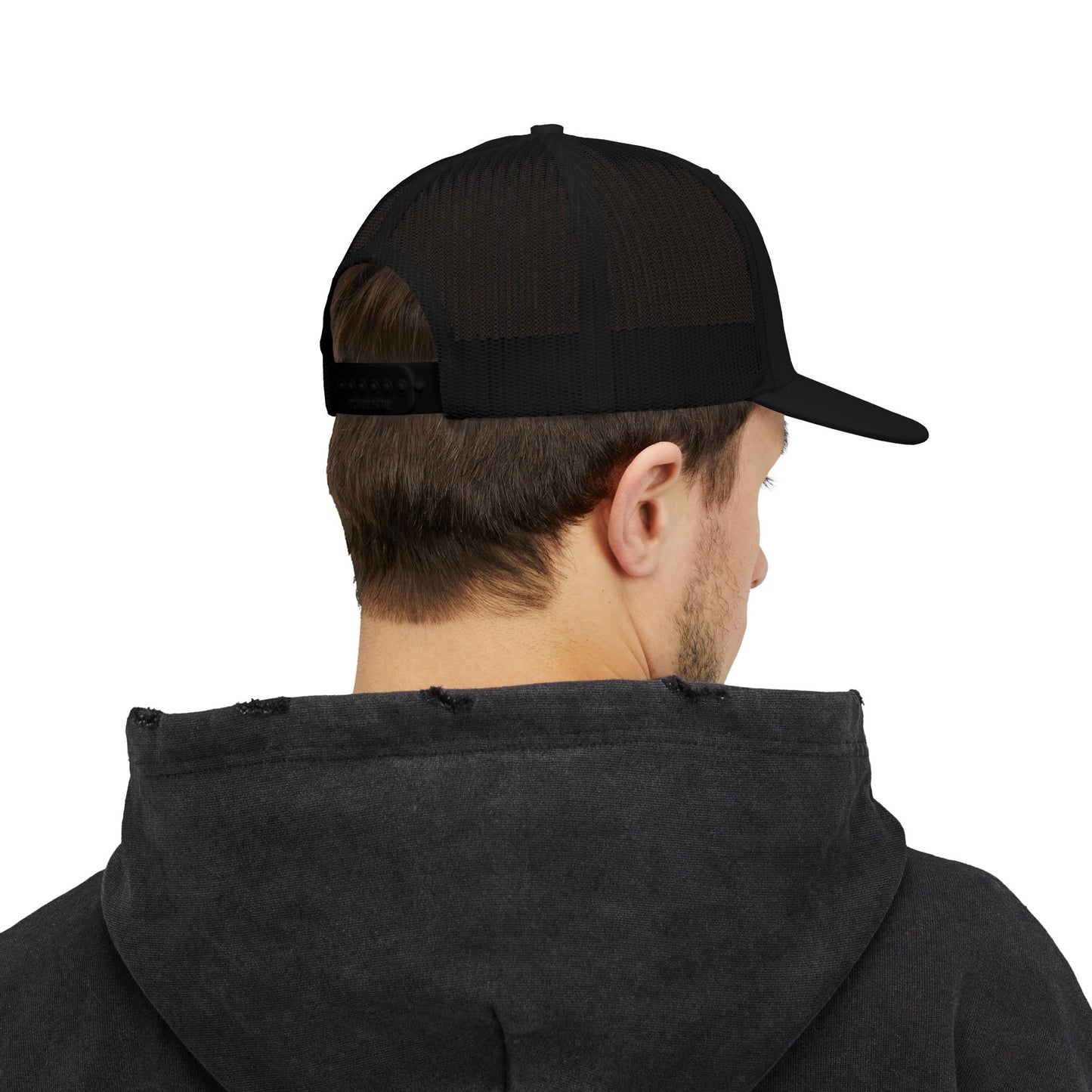 Stylish Snapback Trucker Cap with Embroidered Logo - Perfect for Casual Outings and Outdoor Activities